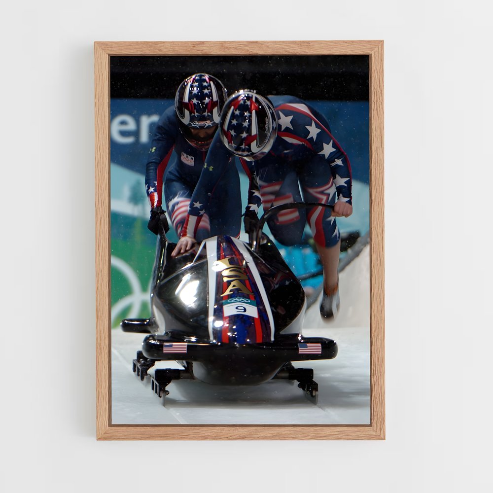 Poster Vitesse de Glace – affiche Bobsleigh (vue 4)